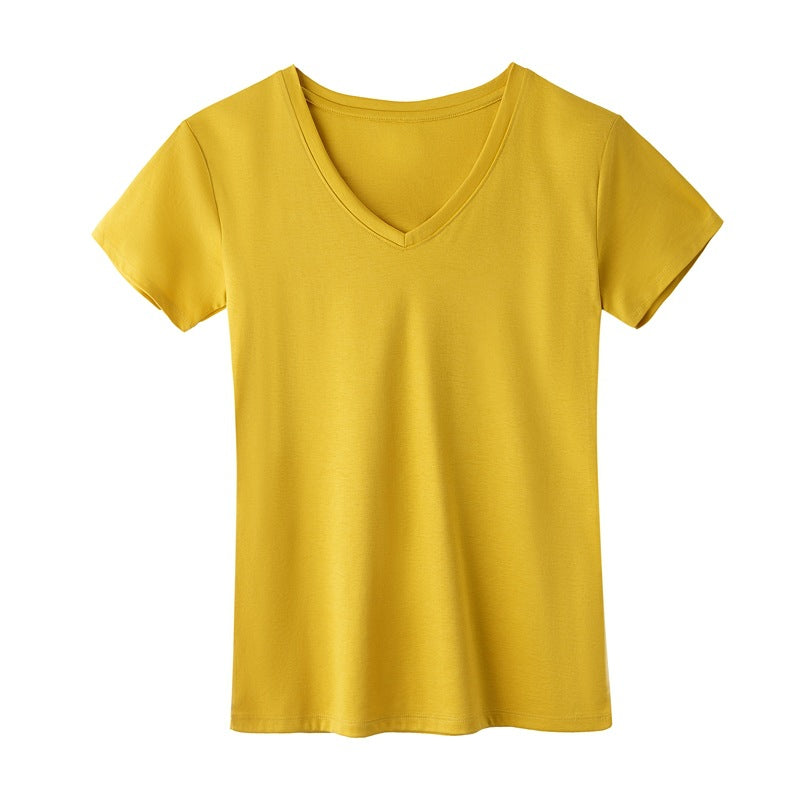 Innovative Women's Summer Short-sleeved Mercerized Cotton Women's T-shirt