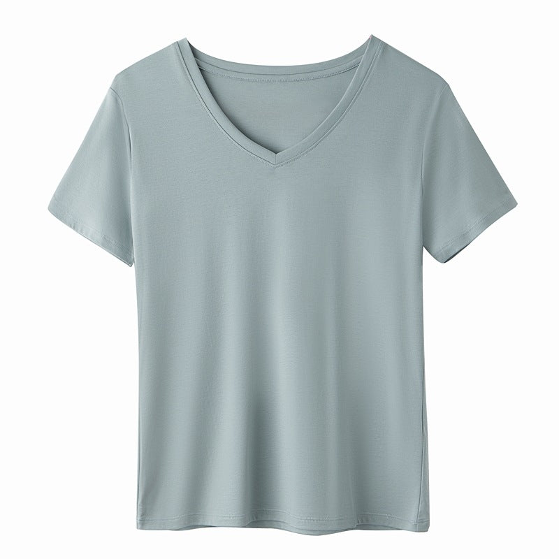 Innovative Women's Summer Short-sleeved Mercerized Cotton Women's T-shirt