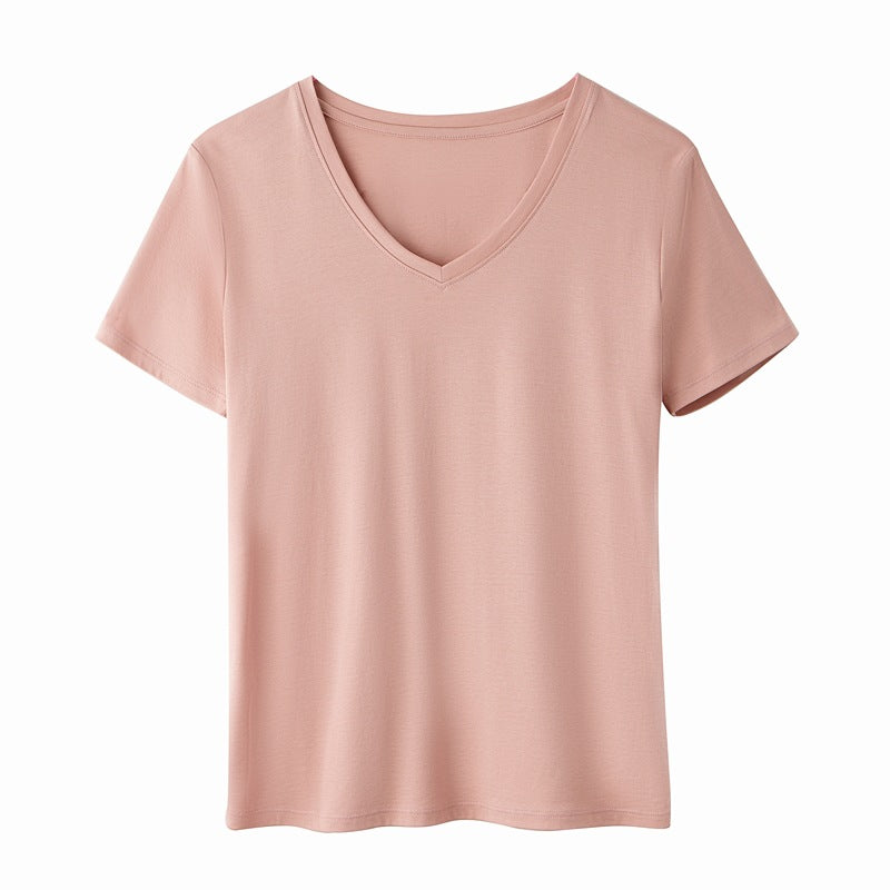 Innovative Women's Summer Short-sleeved Mercerized Cotton Women's T-shirt