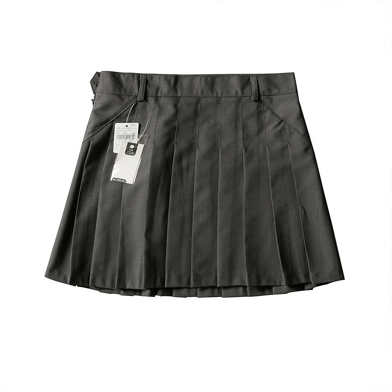 Women's Long-term Street Style High Waist Pleated Small A- Line Skirt