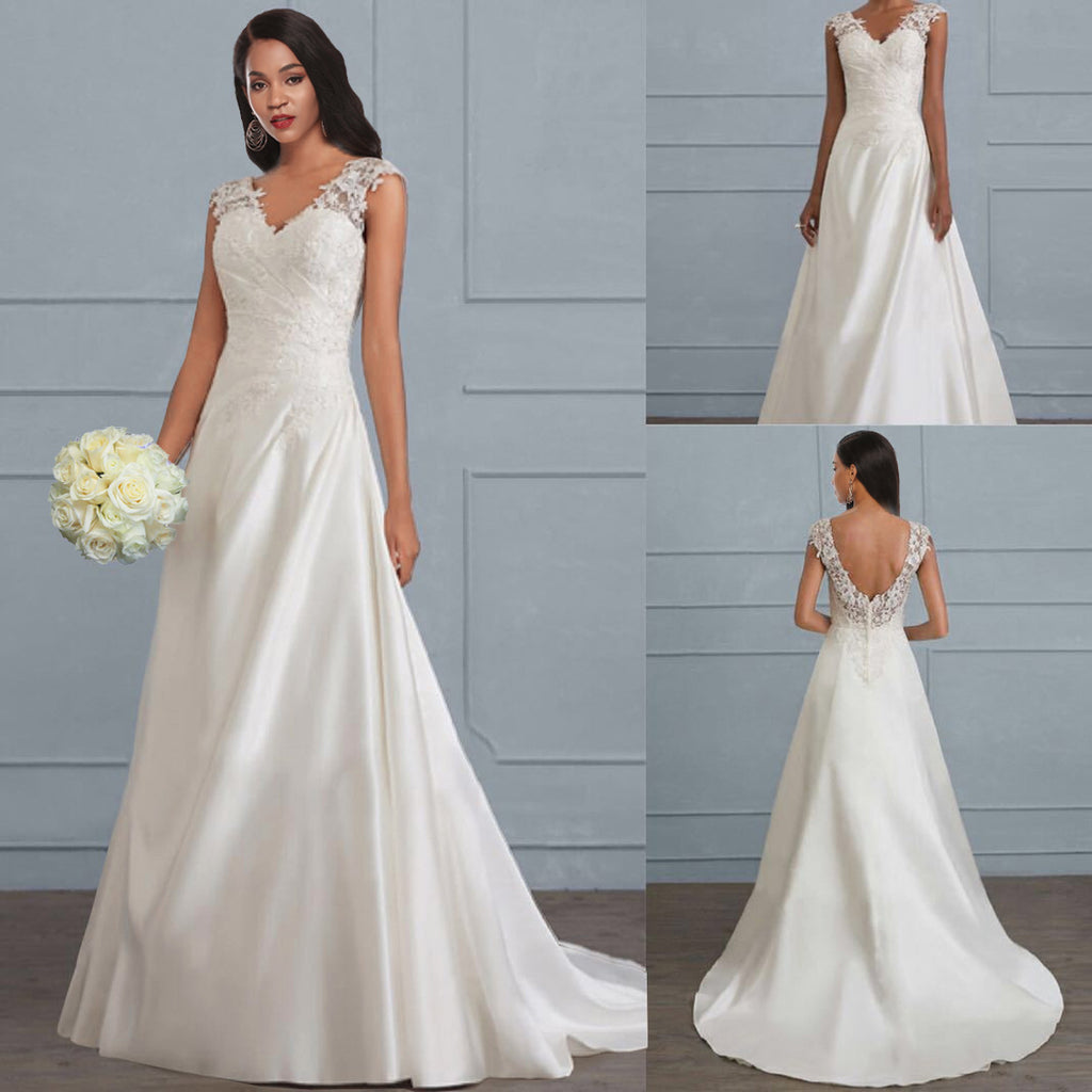 Women's Color Lace Splicing Sling Hollow Backless Toast Dress
