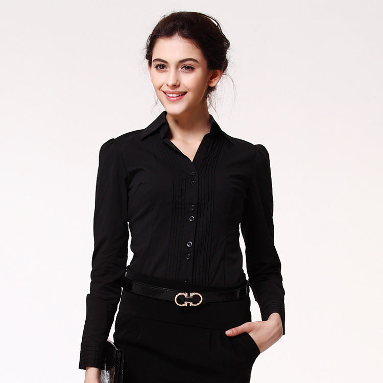 Business Wear Korean Style Commuter Pleated Blouse