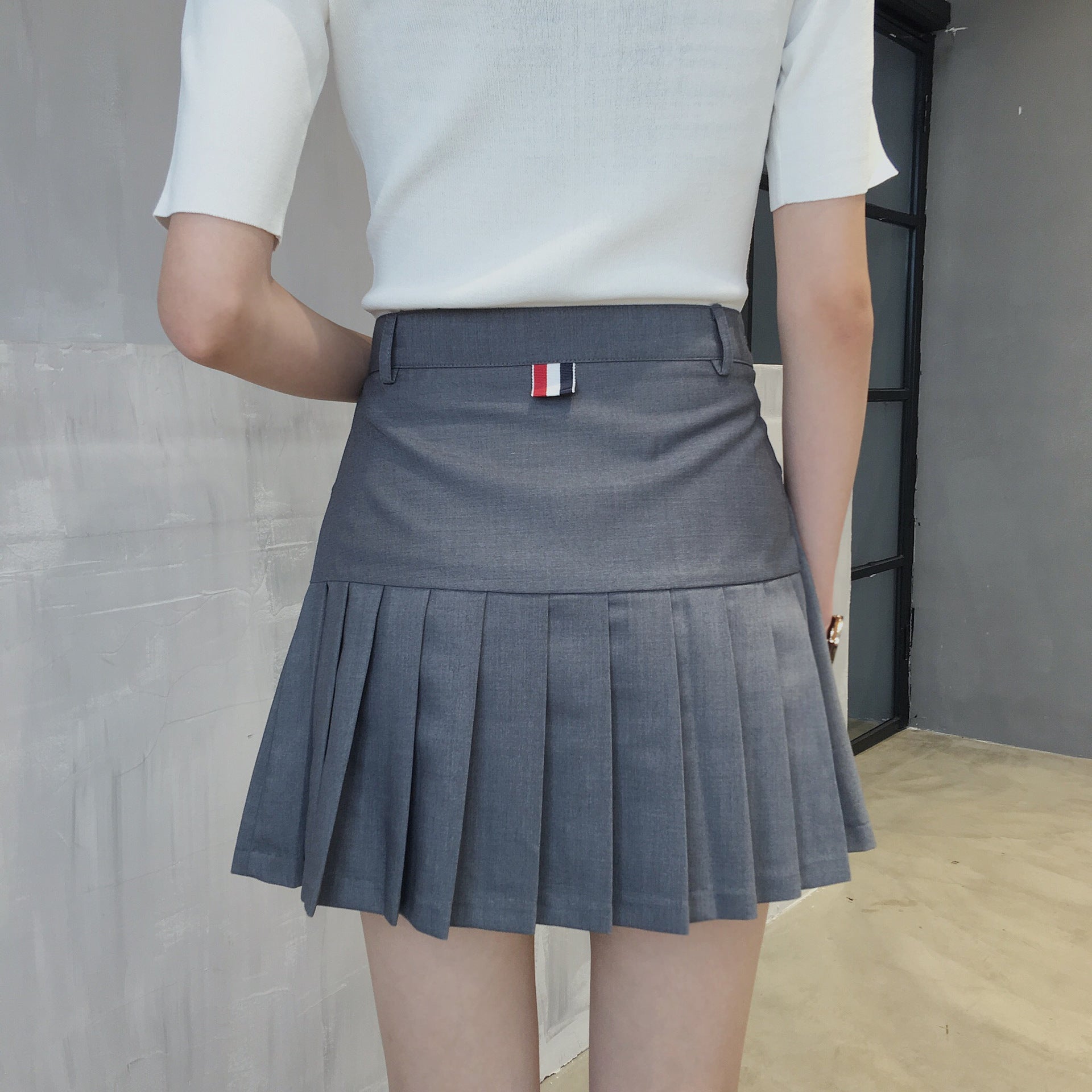 Women's Long-term Street Style High Waist Pleated Small A- Line Skirt