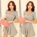 Beautiful Women's Sexy Chest Hollow Miniskirt Dress