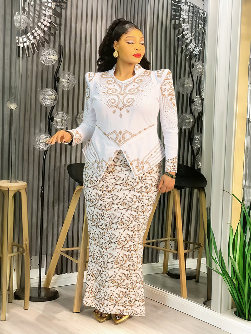 Women's Wear Elegant Thick Rope Three-dimensional Embroidery Fashion Slim Dress