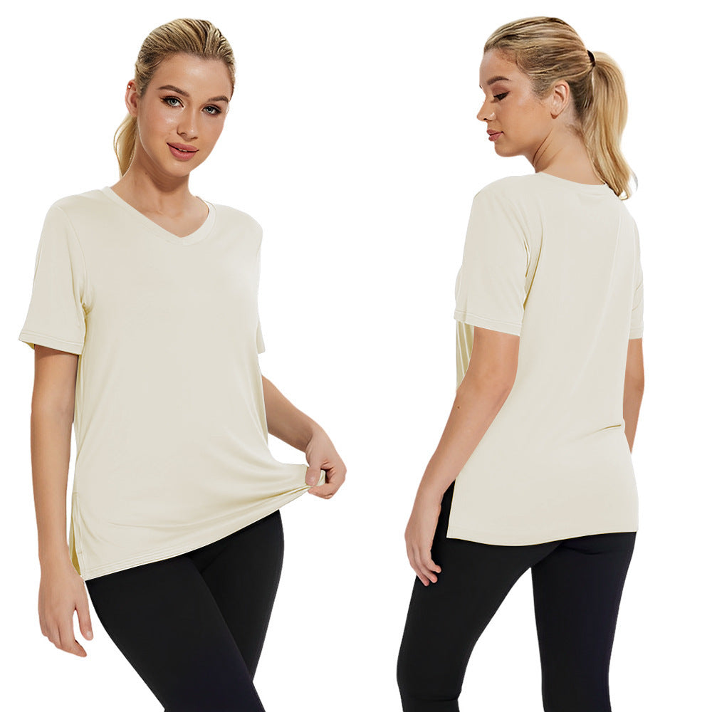 Women's Simple Fashion Pure Color Loose Split Clothing