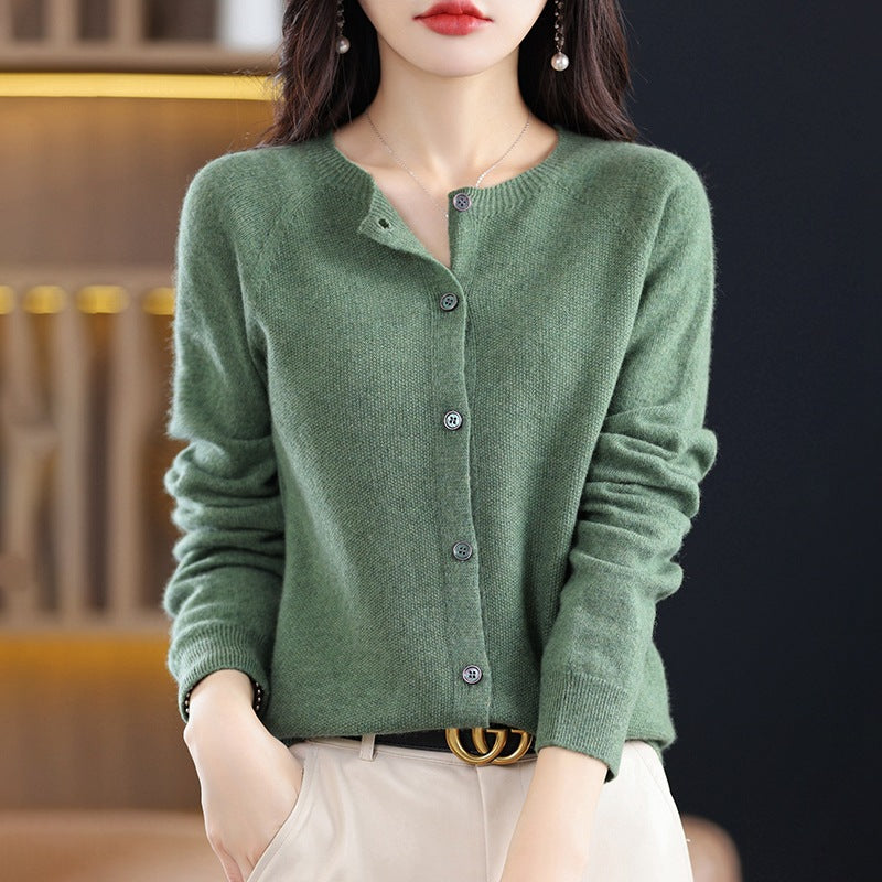 Women's Neck Knitted For Autumn Loose Long Sleeve Bottoming Women's Sweater