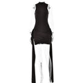 Spring Sexy Temperament Solid Color Round Neck Sleeveless Dress