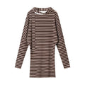 Women's Spring Striped Loose Slimming T-shirt Dress