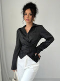 Women's Sexy Fashion Elegant Long Sleeve Button Blouse
