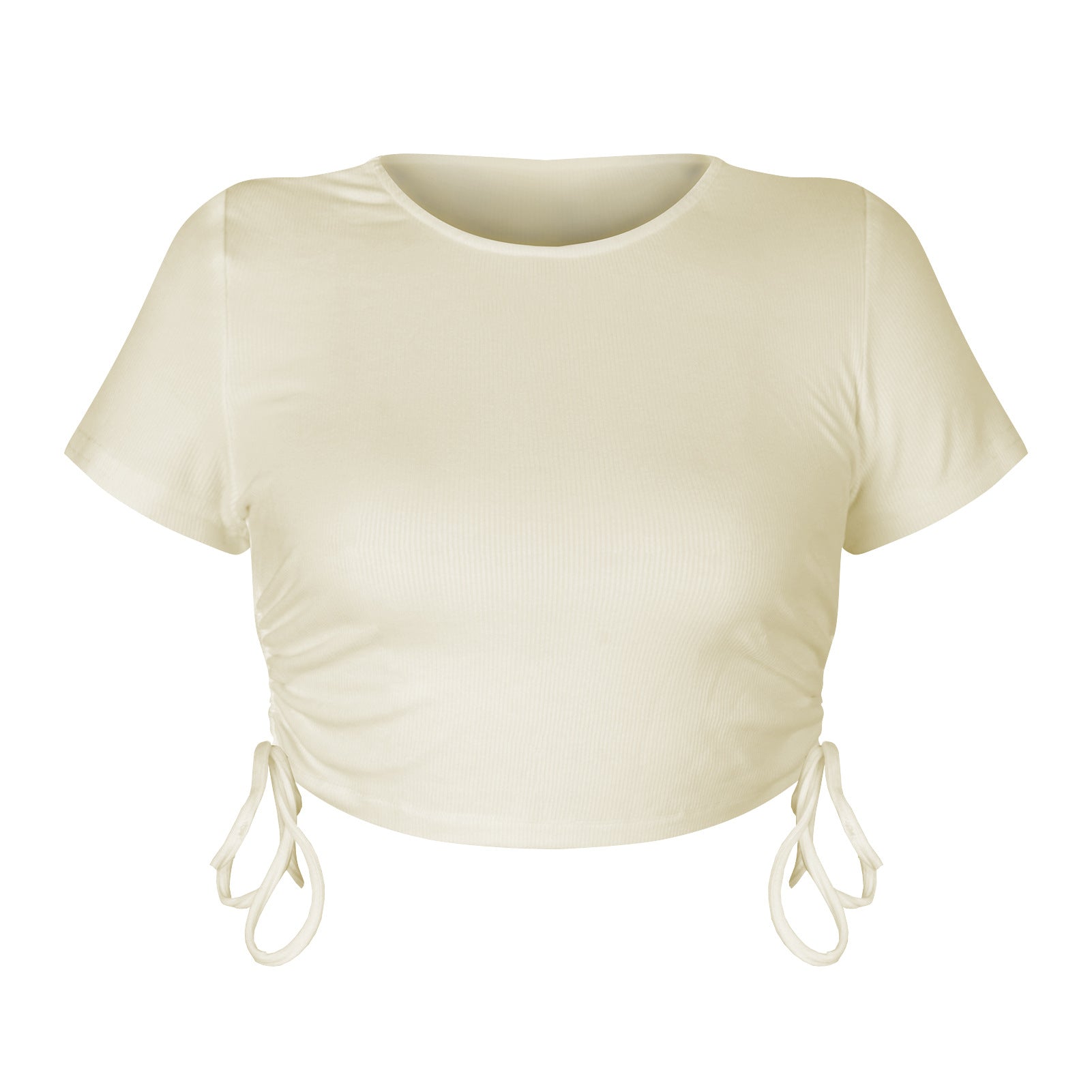 Women's Desire Style Drawstring Strap Shoulder Slimming Design Tops