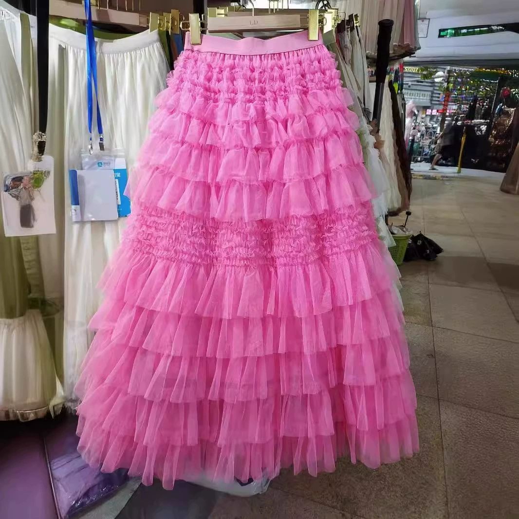 Elegant British A- Line Cake Dress Skirt