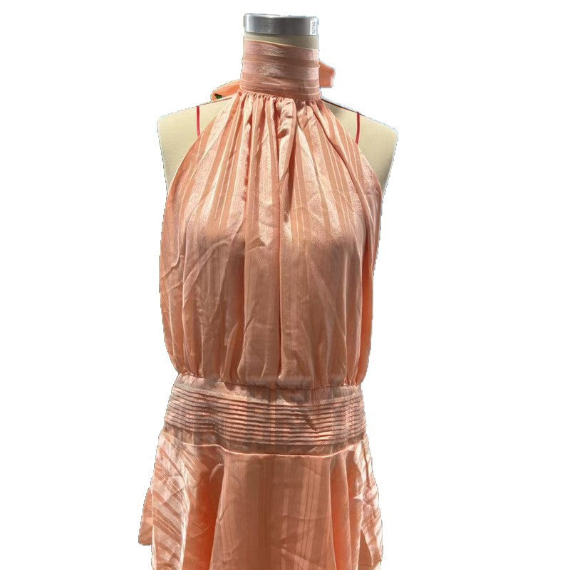 Women's Summer Sleeveless Sexy Temperament Halter Backless Dress