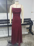 Women's Fashion Hot Style Wine Red Sexy Dress