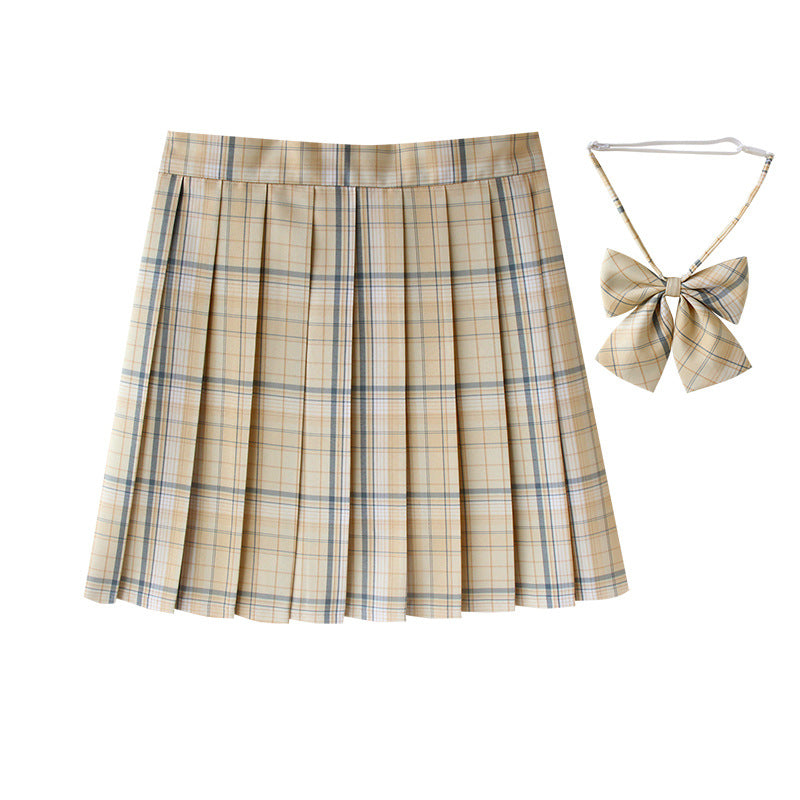 Women's Plaid Pleated Half-length High Waist Plus Size