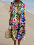 Innovative Women's Casual Floral Print Sleeve Dress