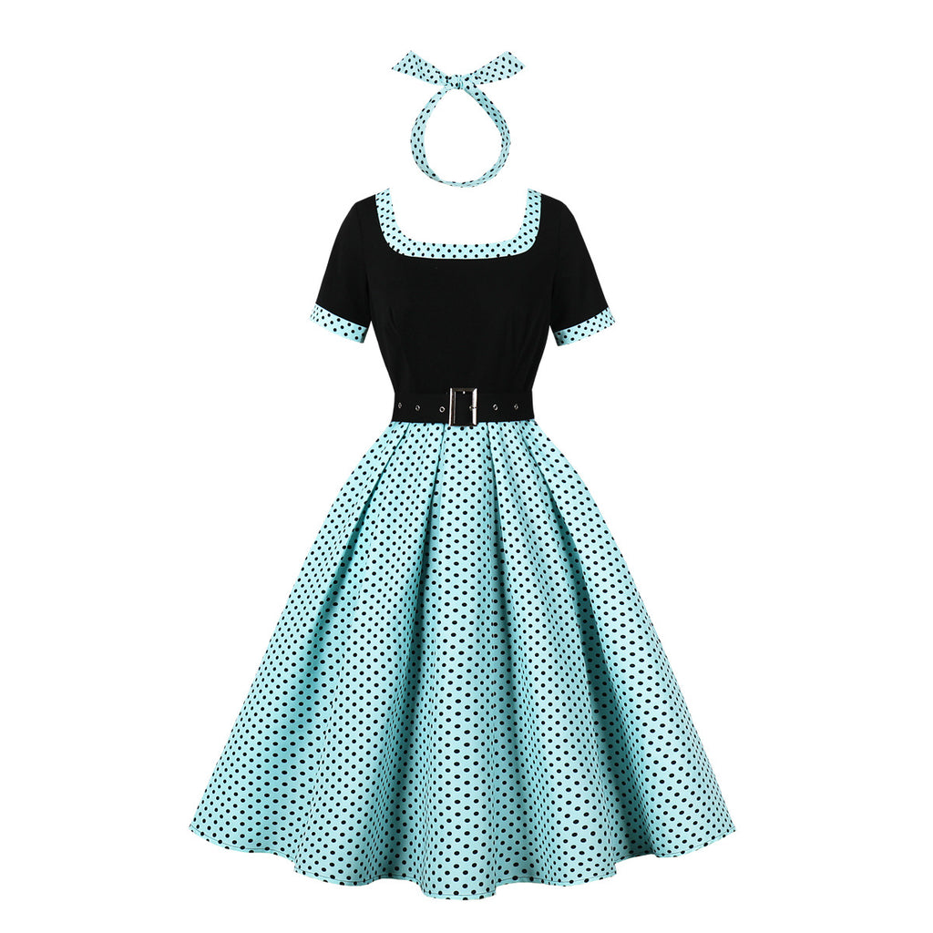 Women's Elegant Retro Party Court Polka Dot Dress