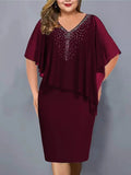 Women's Summer Solid Color Half Sleeve Large Casual Dress