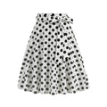 Women's Retro Dots Floral Purple Group Belt Skirts