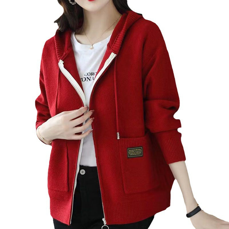Women's Korean Style Hooded Casual Fashionable Outerwear Coats