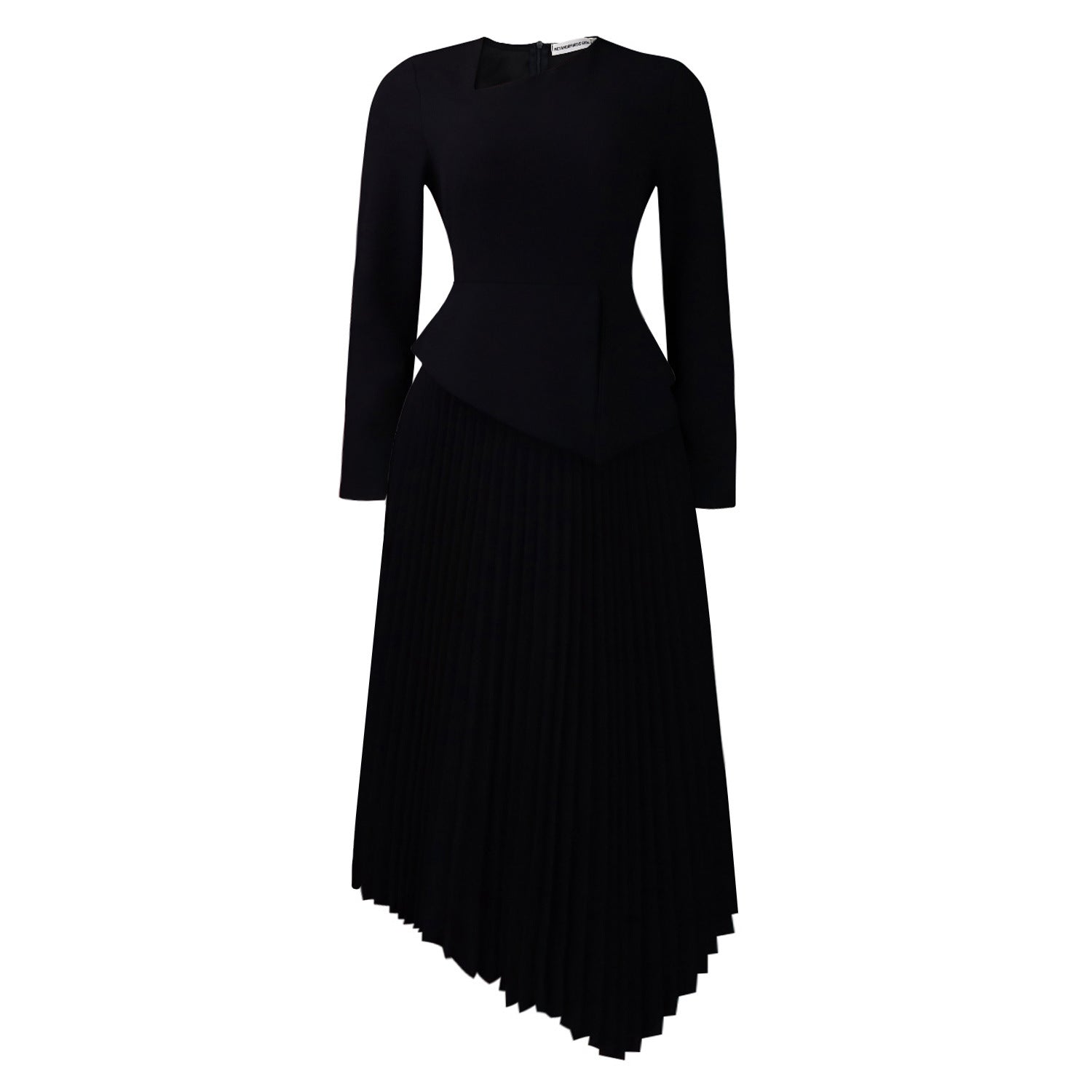 Women's Spring Elegant Diagonal Collar High Waist Dress