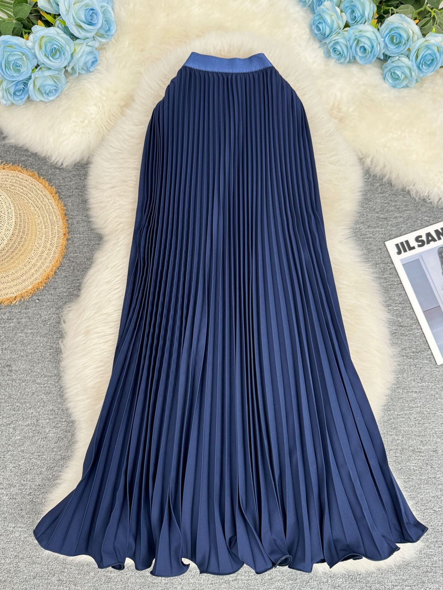 Women's Commute High Waist Slimming A- Line Midi Skirts