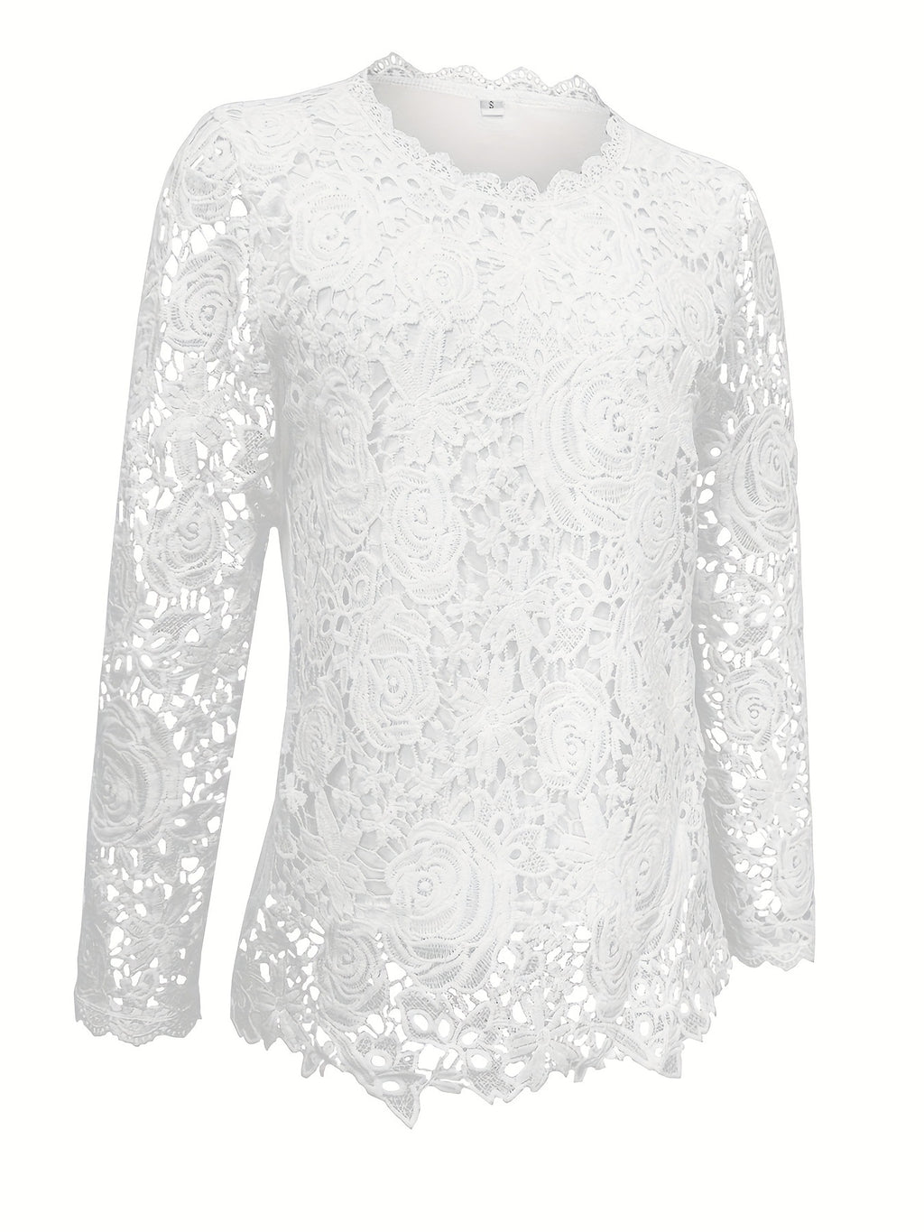 Women's Round Neck Elegant Commuter Light Luxury Long Sleeve Women's T-shirt