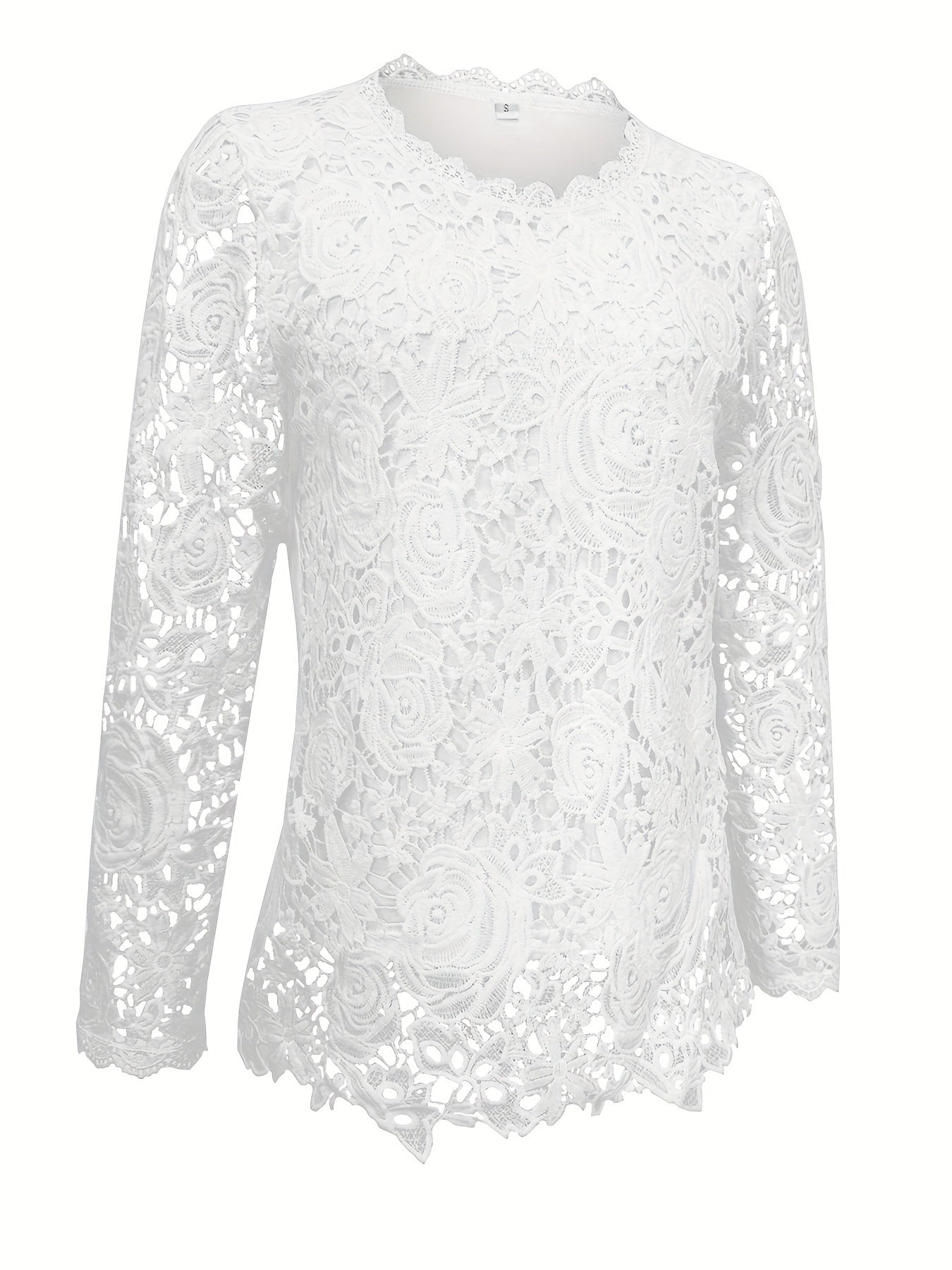 Women's Round Neck Elegant Commuter Light Luxury Long Sleeve Women's T-shirt