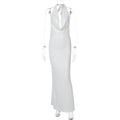 Women's Summer Fashion Sexy Deep V Halter Dress