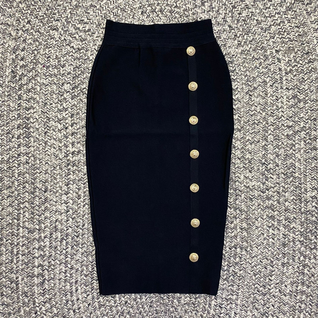 Women's Colors Bandage Sexy Tight Metal Buckle Skirts