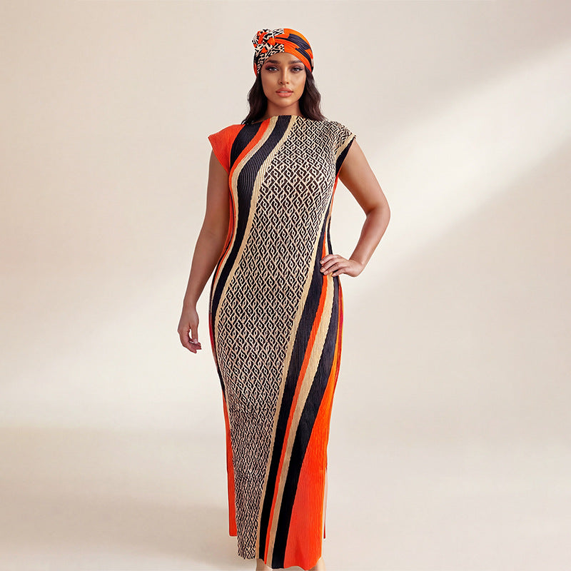 Women's Source African Robe With Scarf Arab Dress