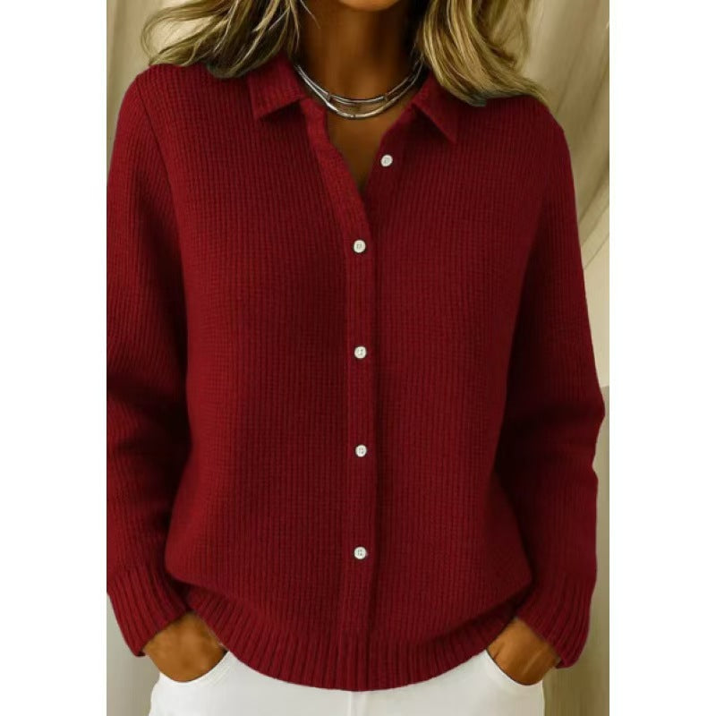 Women's Long-sleeved Winter Large Lapel Effect Inner Cardigans