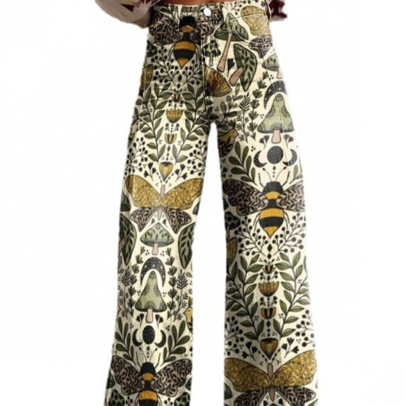 Women's Large Casual Thin Imitation Wide Leg Blouse