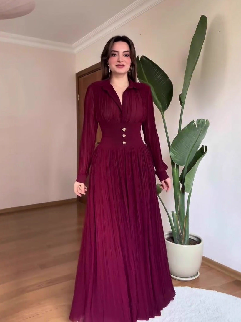 Women's Spring Noble Elegant Graceful Long Sleeves Dress
