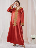 Durable Women's Muslim Wear Solid Color Dress