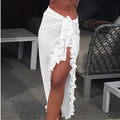 Women's Summer Outdoor Beach Ruffled Chiffon Colors Skirts