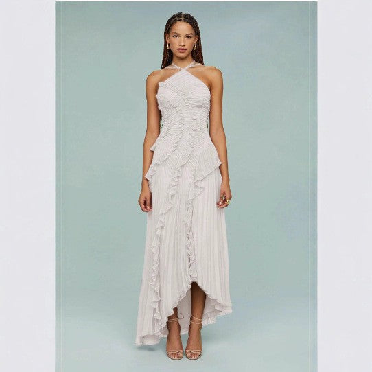 Women's Summer Fashion Pleated Halter Sexy Tube Tops