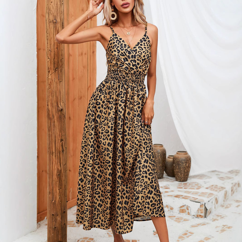 Women's Summer Leopard Print Sling Group Clothing