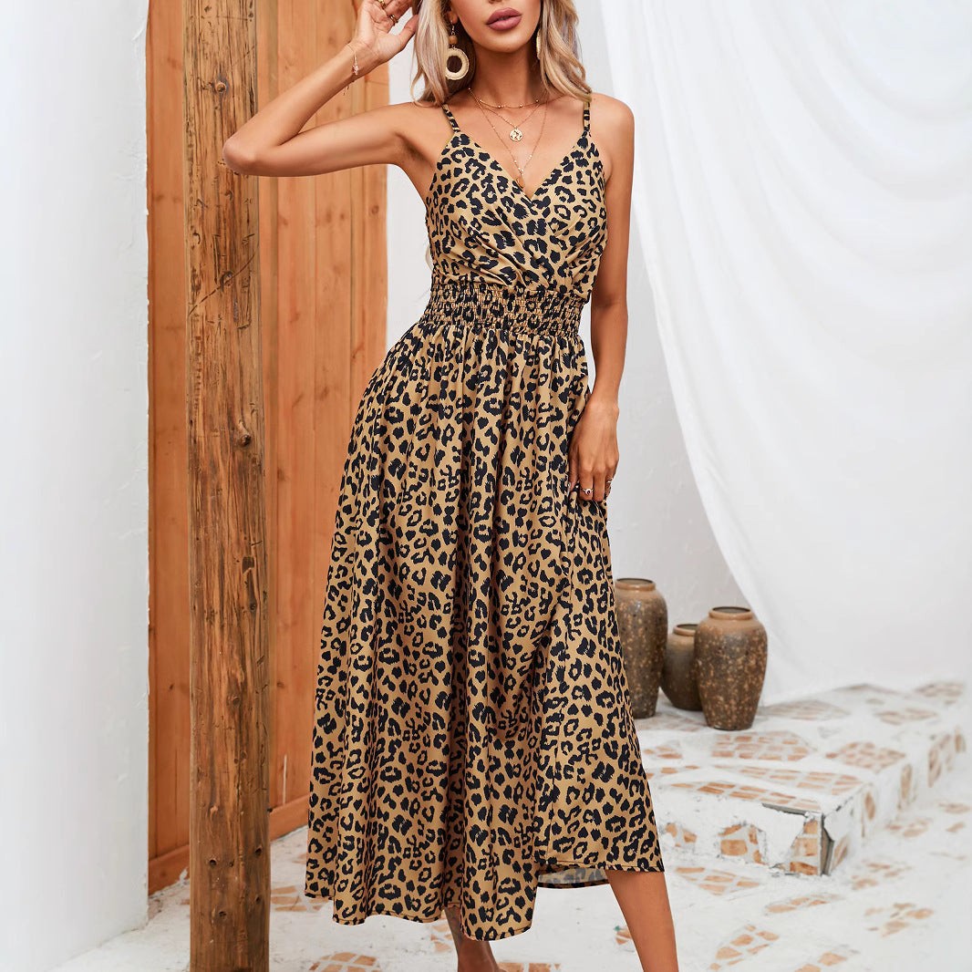 Women's Summer Leopard Print Sling Group Clothing