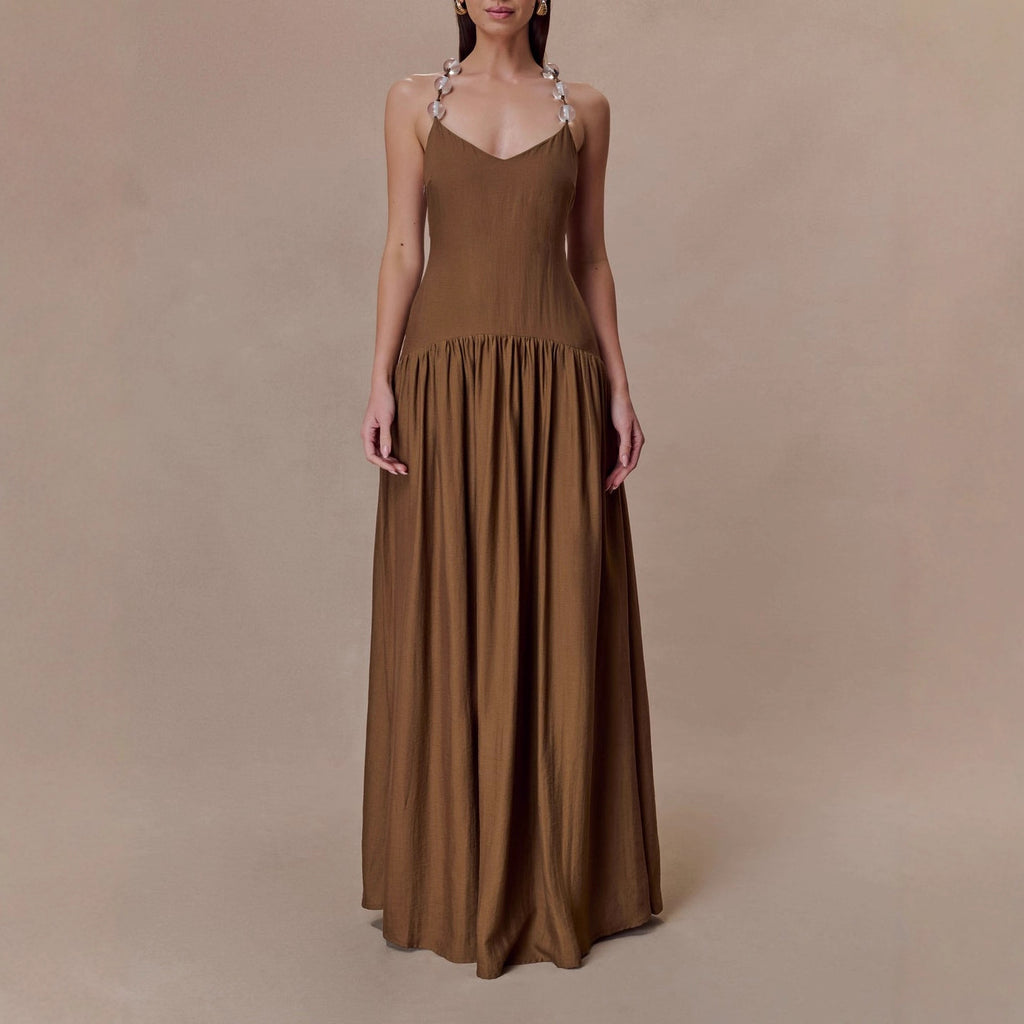 Glamorous Women's Summer Camisole Sexy Pleated Dress
