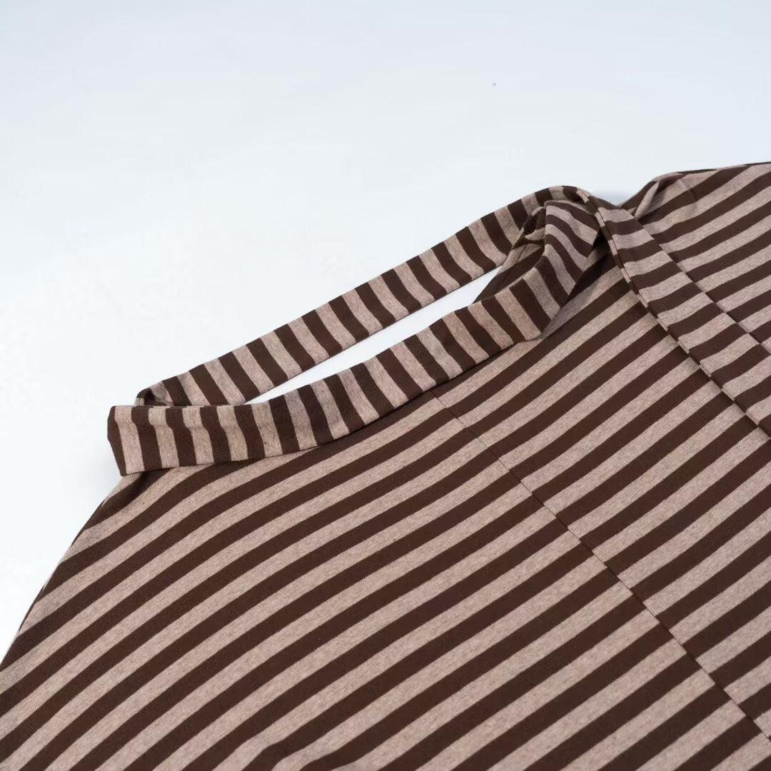 Women's Spring Striped Loose Slimming T-shirt Dress