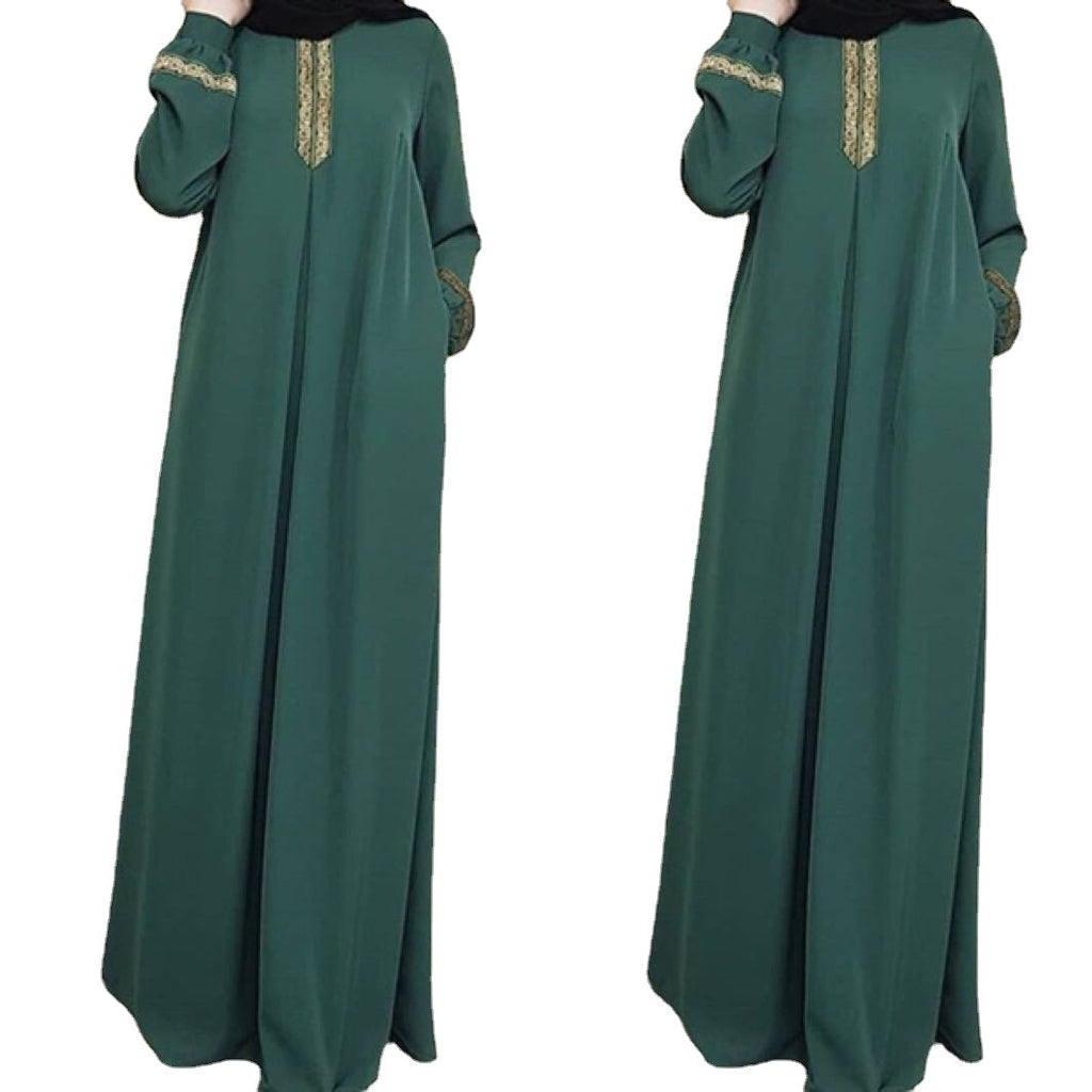 Classic Boutique Ethnic Print Loose Long Dress