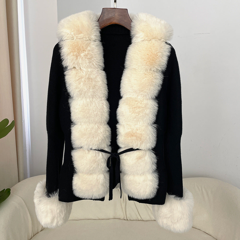 Fashion Beautiful Women's Fur Imitation Fox Coats