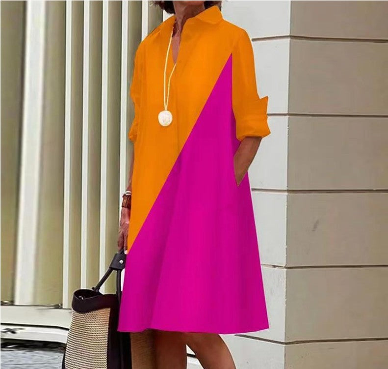 Colorful Blooming Summer Comfortable Shirt Digital Dress