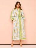 Personalized Casual Fashion Printed Long Shirt Dress