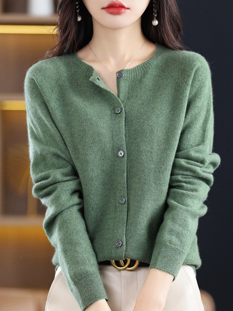 Women's Neck Knitted For Autumn Loose Long Sleeve Bottoming Women's Sweater