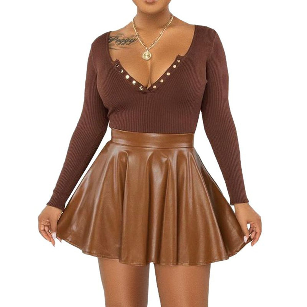 Women's Sexy Solid Color Lady Mini Umbrella Skirts