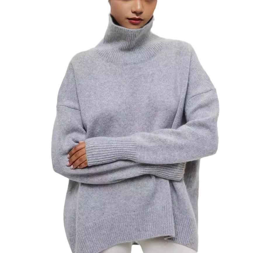 Women's Solid Color Turtleneck Loose Classic Price Women's Sweater