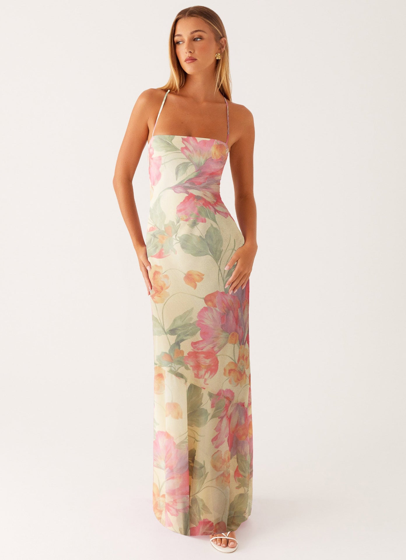 Women's Summer Sleeveless Tied Slim Fit Hip Spaghetti Dress