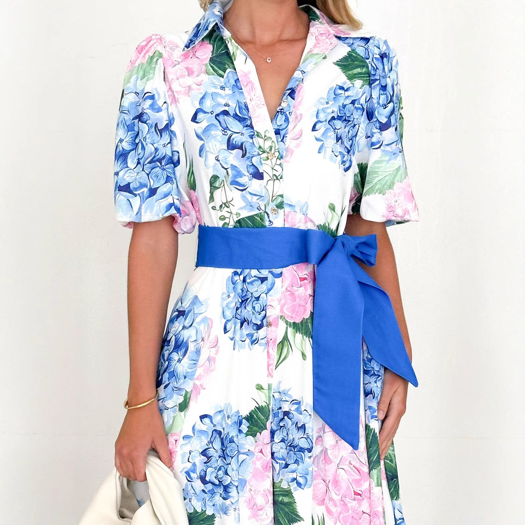 Printed Bohemian Sleeve Belt A- Line Shorts
